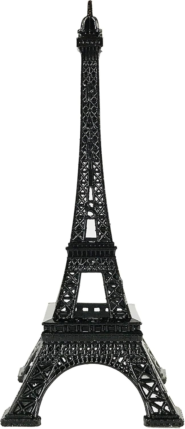 allgala 7" Eiffel Tower Statue Decor Alloy Metal, Black