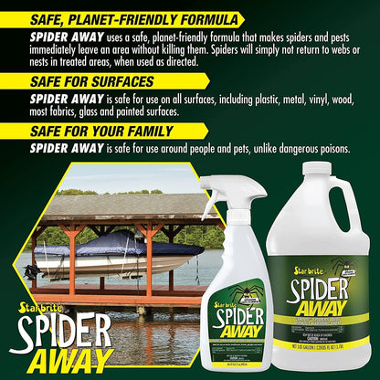 STAR BRITE Spider Away – Simply Chase Away Pesky Spiders & Keep Them Away - Ideal for Homes, Garages, Docks, Patios, Boathouses & More
