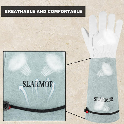 Long-Gardening-Gloves Women/Men-Thorn proof Rose Pruning Heavy Duty Gauntlet-XS