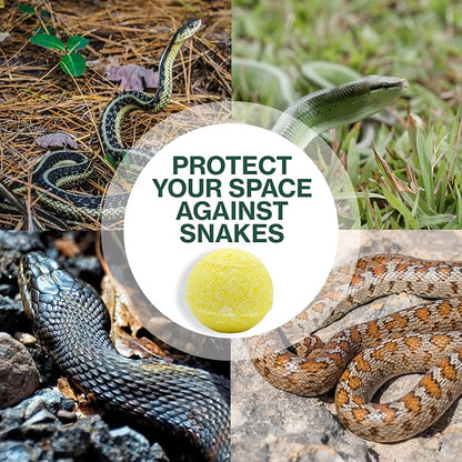 15 Pack Snake Repellent Balls for Yard – Natural Snake Away Repellent, Pet & Plant Safe, Indoor Outdoor Snake Deterrent for Lawn, Garden, Camping, Sheds, RVs, Basements – Long Lasting Protection