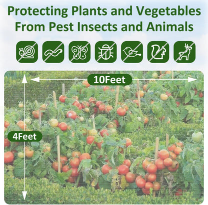 Ultra Fine Garden Netting, 4x25Ft Mesh Plant Netting Pest Barrier for Garden Protection Row Cover Raised Bed Screen Mesh Greenhouse Mosquito Net, Protecting Tree Plants Vegetable Flowers Fruits