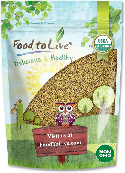 Food to Live Organic Alfalfa Seeds for Sprouting, 12 Ounces - Non-GMO, Edible Seeds, Pure, Kosher, Bulk. Rich in Vitamin K & C. High Germitation Rate. Grow Sprouts & Microgreens for Salads, Rolls