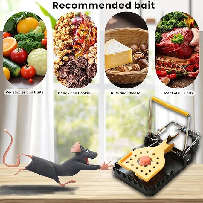 Mouse Traps, Rat Trap Indoor for Home -Quick Effectively Best Mouse Trap mousetraps Used Indoor & Outdoor Reusable Mouse Traps，snap Traps for mice Traps Used Basement/Garage/attic etc 9set