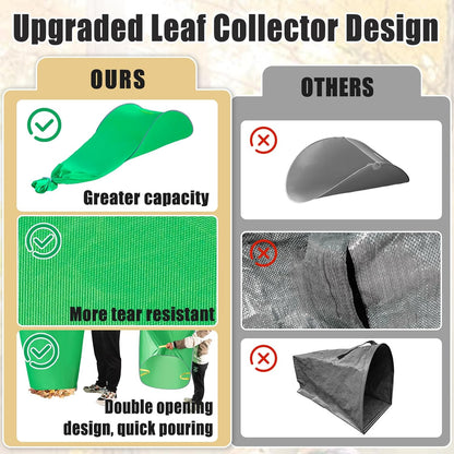 UQM Leaf Collector,Extra Large Portable Pop Up Leaf Bags, Foldable Leaf Pick Up Tools, Reusable Yard Garden Bags for Leaves Lawn Trash