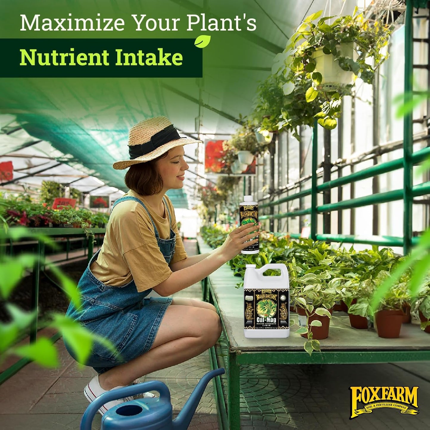 FoxFarm BushDoctor Cal-Mag - Liquid Calcium & Magnesium Supplement, Prevents Blossom End Rot & Tip Burn - Formula with 3% Calcium, 0.9% Magnesium for Gardening- NPK 1-0-0 (Quart)