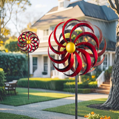Wind Spinners Outdoor Yard Decorations, 16 Inches Wind Sculpture Metal Garden Art, Windmills for Yard Gardening Gifts for Women Mom Backyard, Patio, Garden Decor