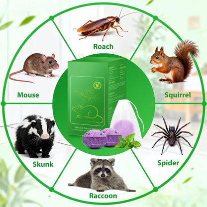 Mouse Repellent Indoor & Outdoor, 36 Pack Powerful Peppermint Keep Rodent, Mice, Skunk, Raccoon Away House Home Attic Kitchen Car Engines, Long-Lasting Protection and Safe Family