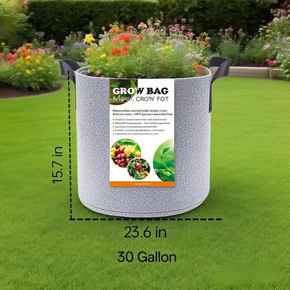 Grow Bags,Gallon Pot,Gallon Grow Bag,Fabric Plant Vegetable Pots,15-35 Gallon Nursery Pots,Deep Plant Pot, Gallon Grow Bags with Handles,3pcs (30 Gallon)