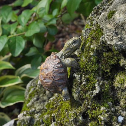 Turtle Statue Tortoise Figurine Plant Pot Hanger, Resin Cute Tortugas Ornament Desk Decor Plant Decoration Gift for Flower Pot Bonsai Planter Succulent Vase