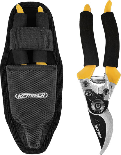 Pruning Shears for Gardening, Professional Garden Shears with Non-Slip Ergonomic Handles & Blade Cover, Sharp Garden Clippers for Trimming Branches, Shrubs, and Plants