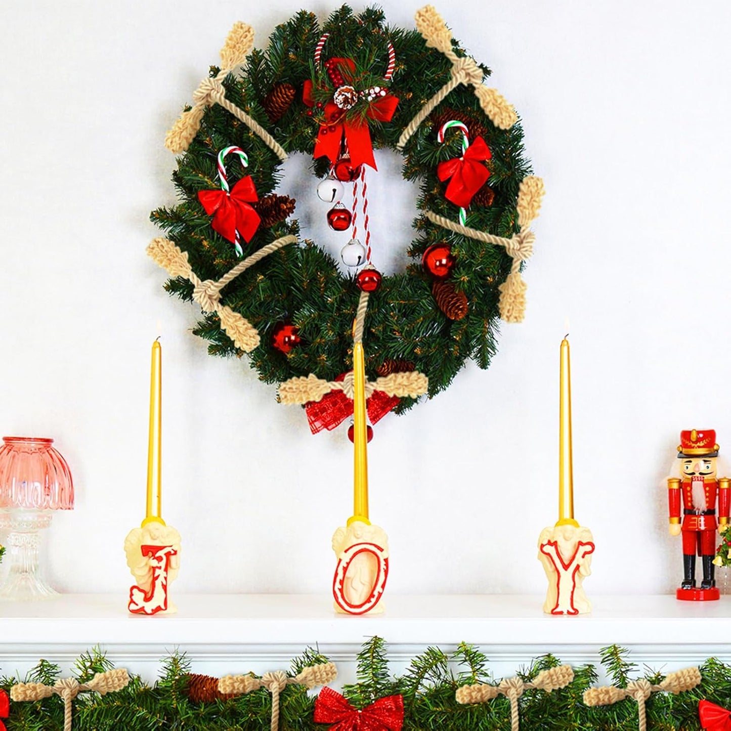 Shappy 24 Pieces Christmas Garland Banister Ties Christmas Decorative Reusable and Flexible Twist Ties for Garland, Banister Home Decoration (Gold-Brown)