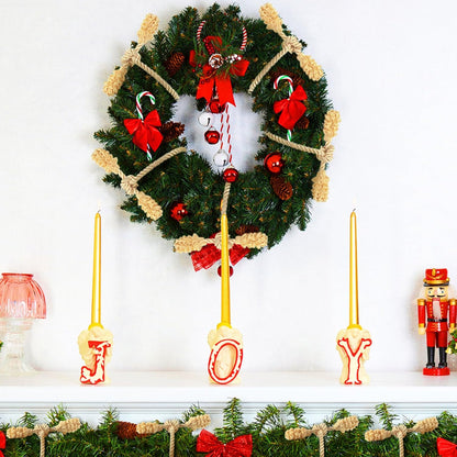 Shappy 24 Pieces Christmas Garland Banister Ties Christmas Decorative Reusable and Flexible Twist Ties for Garland, Banister Home Decoration (Gold-Brown)