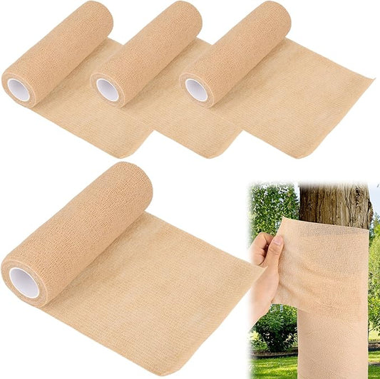 2 Rolls Burlap Tree Wrap - 6" X 157" Gardening Burlap Roll Winter Outdoor Trunks and Shrubs Protection Wraps Protection Tree Covers for Freeze, Frost & Wind Protection