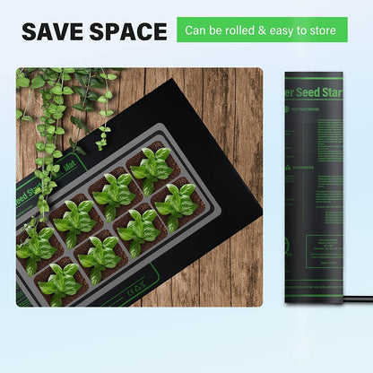 iPower 2-Pack Durable Waterproof Seedling Heat Mat 48" x 20" Warm Hydroponic Plant Germination Starting Pad