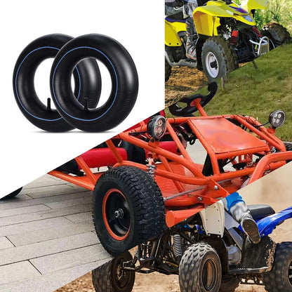 RUTU 4.00-6 Tube 4.10/3.50-6 Heavy Duty Inner Tube with TR13 Straight Valve Stem Replacement for Go Kart Wheelbarrow ATV Lawn Mower Hand Truck Snow Blowers Gorilla Cart 2 Pack