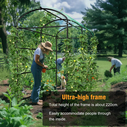 unho Garden Arch Trellis,7.2FT Extra Tall Polyethylene-Coated Stainless Steel Garden Trellis for Climbing Plants Outdoor Garden Trellis Arch for Cucumber Trellis,Metal Trellis for Climbing Plants