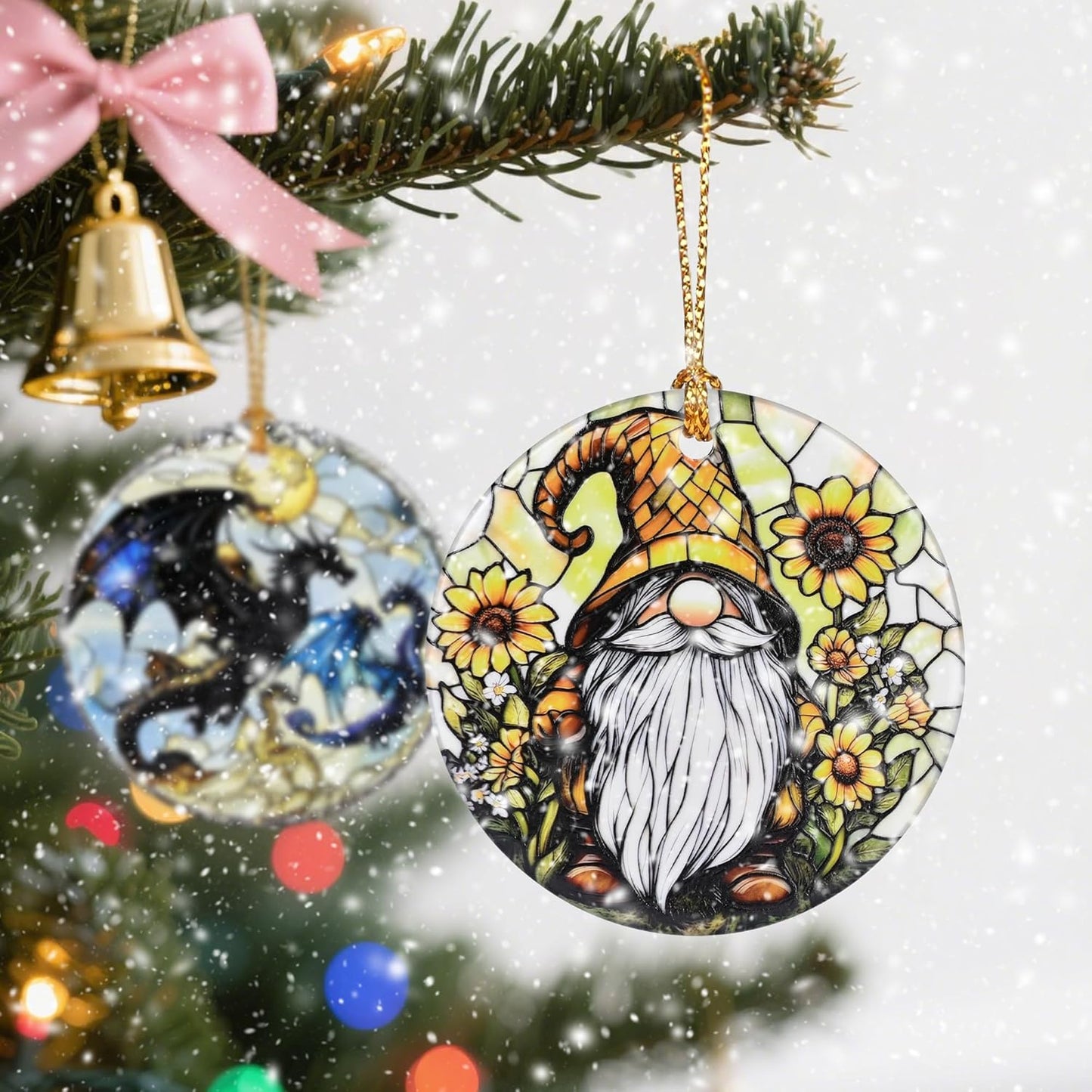 Christmas Ornament, Christmas Decoration, Ceramic-Style Gnome Ornament, Heirloom Keepsakes, Holiday Ornaments, Holiday Presents, Unique Xmas Gifts, Gift Exchange Ornaments, Gift Idea