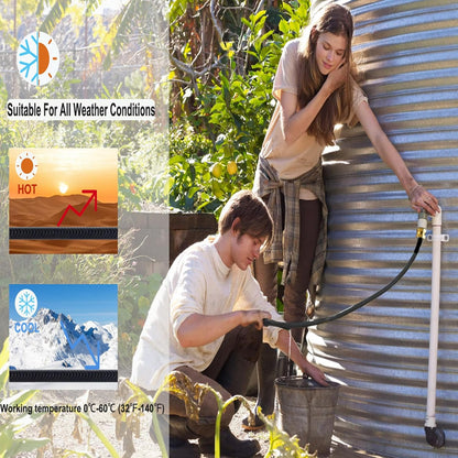 Garden Hose 50ft - Non-Expanding, Kink-Free, High-Pressure,Ultra-Lightweight & Flexible Water Hose with 550 PSI Burst Resistance - All-Weather Use for Lawns, Gardens, Car Washing & Pet Care (Gold)