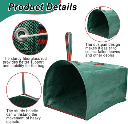 53 Gallon 1/2/3-Pack Leaf Bags,Yard Maintenance Must Haves,Large Yard Dustpan-Type Reusable Lawn Bags Yard Waste Bags,Foldable Garden Leaf Collector for Leaves,Debris,Clippings,Lawn Trash