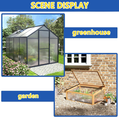 Polycarbonate Greenhouse Panels, Twin-Wall Polycarbonate Sheet, Clear Panels for Greenhouse,Outdoor Garden, Plant Stand Roof (Grey 47.2''H x 23.6''W x 0.16''T, 14)