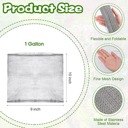 80 Pcs 1 Gallon Gopher and Vole Wire Mesh Basket Bulk Stainless Steel Plant Root Protector Gopher Cages for Garden Planting Underground Plant Protection