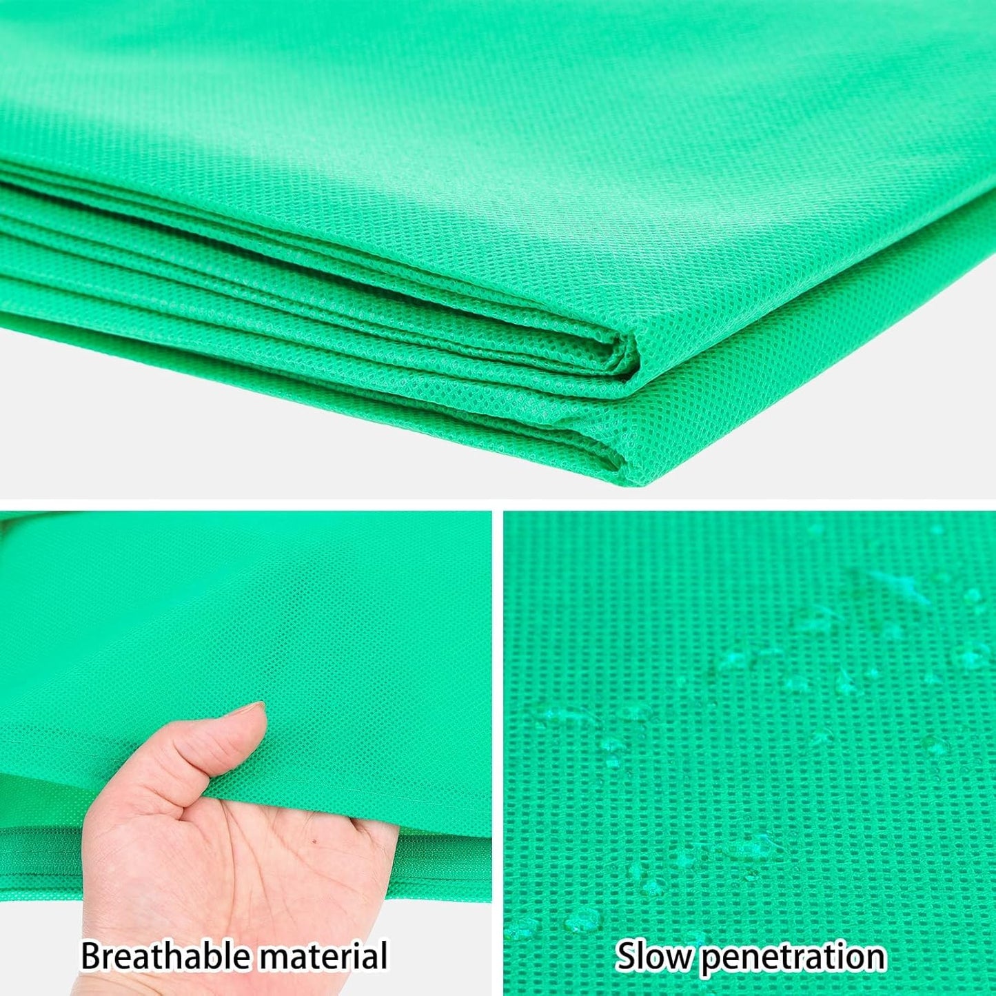 Homimp Plant Covers Freeze Protection, 2 Pack Frost Covers with Zipper Drawstring (71" x 82.7") Plant Protection Cover Bags for Outdoor Winter Frost Cold Weather Shrubs Trees Jacket Covers(Green)