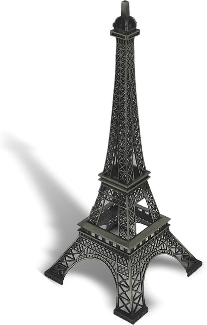 allgala 15" Eiffel Tower Statue Decor Alloy Metal, Black