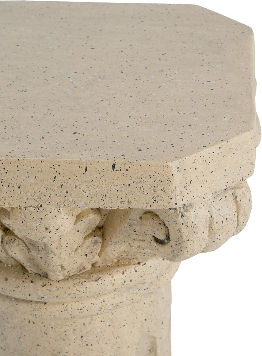 Decorative Roman Column Pedestal Column Plant Stand, Vintage European Style Classical Garden Pillar, Indoor Outdoor Decor, Pedestal Columns Plants Standing for Entryway Garden Yard Home (Sand/26.25"H)