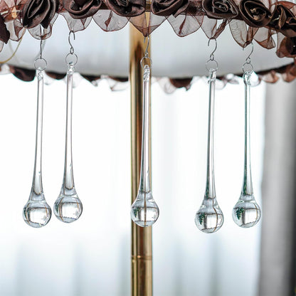 H&D 10pcs 5.9inch Large Suncatcher Crystal Raindrop Chandelier Prisms Hanging Drops Pendants Sun Catchers DIY Parts (Clear)