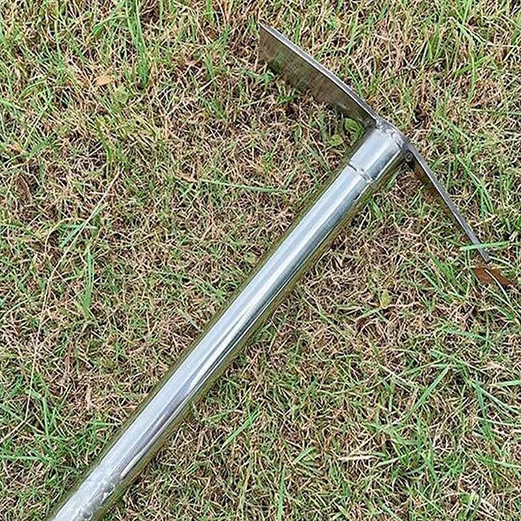 15 inch Stainless Steel Garden Hoe Pick Multipurpose Hand Tool Digging Weeding Turning Soil Mining Tools