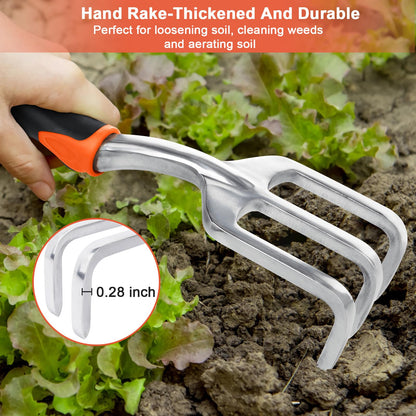 Garden Tools Set, 3 Pack Heavy Duty Gardening Tools Set Include Garden Shovel, Transplant Trowel