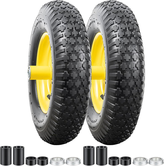 4.80/4.00-8 Tires and Wheels, Replacement Pneumatic Tires 15-Inch Wheel with 5/8" Bearings