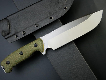 Eafengrow EF143 Fixed Blade Knife AUS-10 Steel Blade Micarta Handle Full Tang EDC Tool Straight Knife for Working Camping Hunting