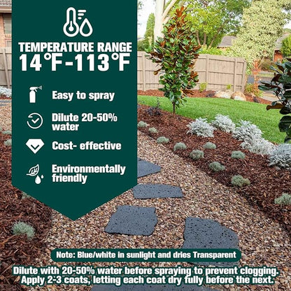 Mulch Glue -1 Gallon Rock Glue for Landscaping, Professional Landscape Adhesive for Rocks, Pea Gravel &Stones | Fast-Drying, Super Strong Binder | Secures Rubber in Garden, Pathways & Landscaping
