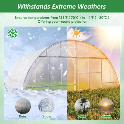 DGSL Greenhouse Repair Tapes, 6" x115' Greenhouses Cover Plastic Sheeting Tape, 6.3 mil Thickness Clear Greenhouse Plastic Tape for Seaming and Sealing