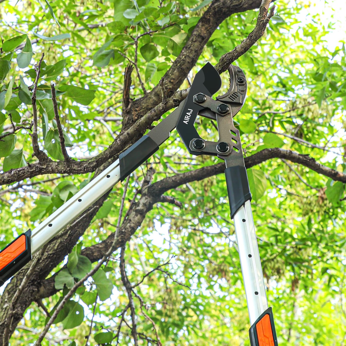 AIRAJ 27-37'' Extendable Anvil Loppers,Tree Trimmer Heavy Duty with Compound Action,Branch Cutter