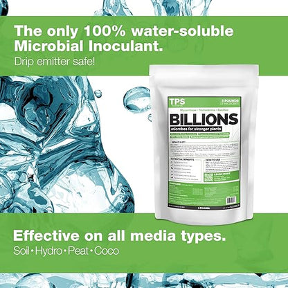 TPS NUTRIENTS Billions Concentrated Microbial Root Enhancer, 100% Water-Soluble with Mycorrhizae, Bacteria and Trichoderma, 5 Pound