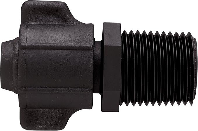 5 Pack - Orbit Universal Drip Tubing Adapter 1/2 Inch x 1/2 Inch Male Pipe Thread