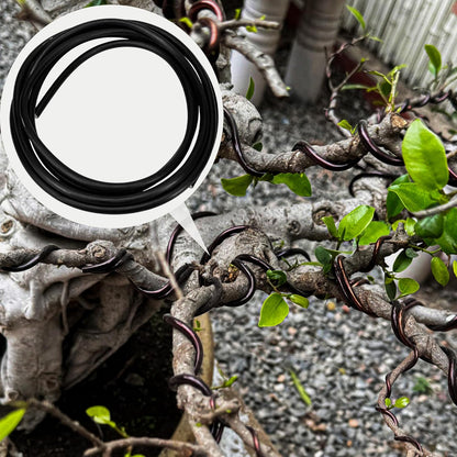 Black Bonsai Training Wire Aluminum 8mm Diameter – Anodized Aluminium Roll for Tree Branch Fixing, Plant Shape Sculpting, Bendable Solid Accessories for Floral Stems, Crafting Garden & Landscape 500g