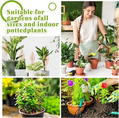 NACHLYNN 6 Pack Electroculture Plant Stakes Pure Long Copper Garden Stakes Soft Copper Electro Culture Gardening Wire for Gardening Growing Plants and Vegetables