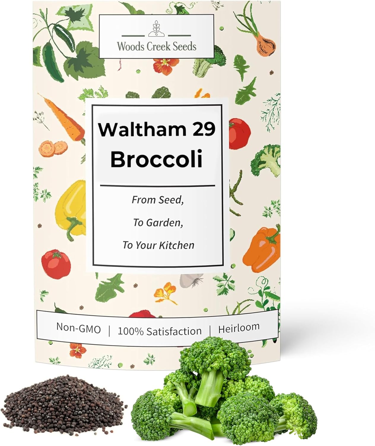 Woods Creek Seeds: Waltham 29 Broccoli Seeds for Planting - Over 1,400 Heirloom Broccoli Seed for Sprouting - Non-GMO Vegetable Plants Indoor or Outdoor Gardens & Hydroponics Sprouts Gardening