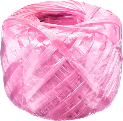 MECCANIXITY Polyester Nylon Plastic Rope Twine Household Bundled for Packing Gardening Craft,150m Length,Pink