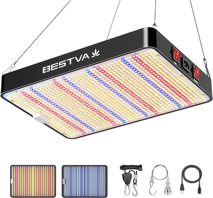 BESTVA DC2000 Led Grow Light with High Yield Diodes Full Spectrum LED Grow Lights for Indoor Plants Greenhouse Veg Bloom Light Hydroponic Grow Lamp