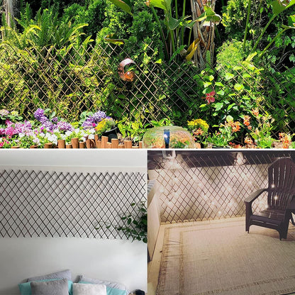 Expandable Willow Trellis for Climbing Plants Outdoors,Nature Garden Fence Lattice Panels for Outside Plant Support for Vine, Ivy, Rose, Cucumbers, Clematis 36x92 Inch(2PC)