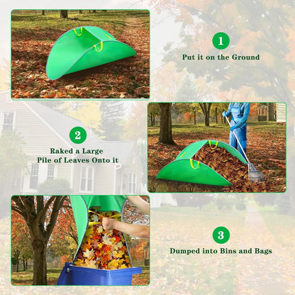 Leaf Collector, Foldable Leaf Bags, Portable Pop Up Lawn and Leaf Collector, Patent Number D1005635, Reusable Yard Garden Bags for Leaves Lawn Trash