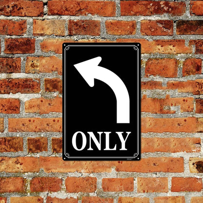 8x12" Right Turn Only Arrow Signs - High-Intensity Aluminum Parking Lot Sign, Weatherproof & Fade-Resistant, Ideal for Outdoor & Indoor Use - Curbside Sign
