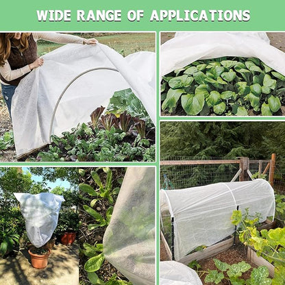Plant Covers Freeze Protection, 10'x 50' Frost Cloth for Outdoor Plants, Winter Plant Cover for Frost Protection, Plant Blanket Floating Row Covers for Garden and Tree