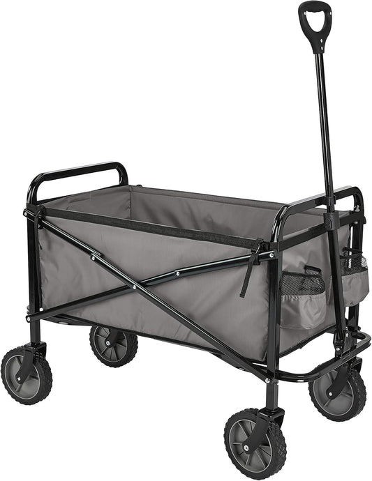 Amazon Basics Collapsible Folding Heavy Duty Utility Wagon for Outdoor Sports, 265 pounds Weight