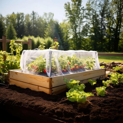 Garden Netting for Bird, Insect and Bug Cover 10x20FT 2 Pack | Multiple Size White Mesh Fabric Mosquito Net for Fruit & Vegetable Protection | Agricultural Strawberry, Blackberry & Berry Plant Barrier