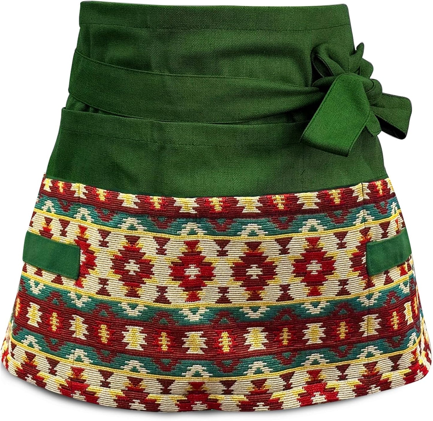 Garden Apron for Woman, Serve Apron Cute, Flora Half Apron with 8 Pockets, Valentines Gift for Mom Wife Girlfriend